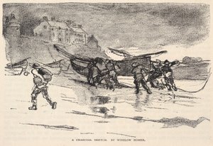 A Charcoal Sketch, The Century Magazine, marraskuu 1883. tekijältä Winslow Homer