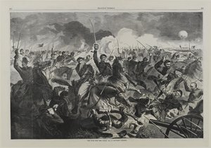 Sota unionin puolesta 1862 - Ratsuväen hyökkäys tekijältä Winslow Homer