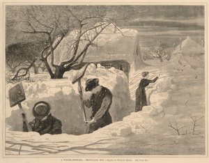 Talviaamuna - lapioimassa, alkaen Joka lauantai, 14. tammikuuta 1871. tekijältä Winslow Homer