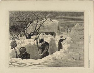 Talviaamu lapioimassa tekijältä Winslow Homer