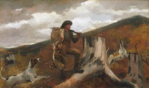 Metsästäjä ja koirat tekijältä Winslow Homer