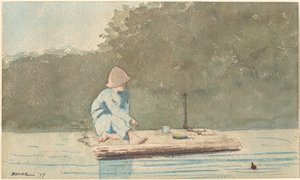 Poika lautalla, 1879. tekijältä Winslow Homer