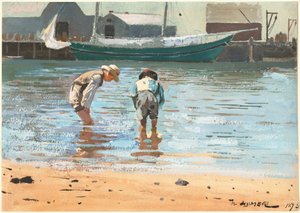 Pojat kahlaamassa tekijältä Winslow Homer