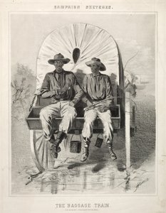 Kampanjan luonnokset: Matkatavarajuna, 1863. tekijältä Winslow Homer