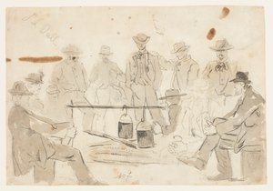 Nuotio sotilaiden kanssa tekijältä Winslow Homer