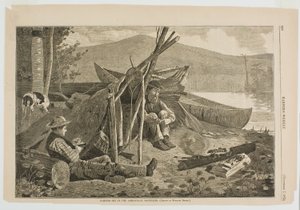 Telttailu Adirondack-vuorilla tekijältä Winslow Homer