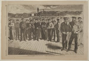 Yhdysvaltalaisen höyrysluuppi Coloradon miehistö, pestattu Bostonissa kesäkuussa 1861 tekijältä Winslow Homer