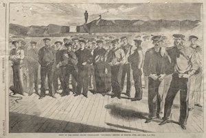 Yhdysvaltain höyrysloopin ”Colorado” miehistö,  lähetetty Bostonista kesäkuussa 1861 tekijältä Winslow Homer