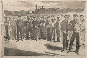 Yhdysvaltain Steam-Sloop Coloradon miehistö, lähetetty Bostonissa, kesäkuussa 1861, 1861. tekijältä Winslow Homer