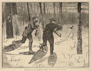 Deer-Stalking in the Adirondacks in Winter, alkaen Every Saturday, A Journal of Choice Reading, tammikuu 21, 1871 tekijältä Winslow Homer