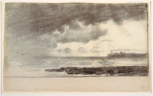 Piirros, Cullercoatsin lahti, Englanti, 1881. tekijältä Winslow Homer