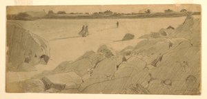 Piirros, Marshfieldin ranta, 1869-74 tekijältä Winslow Homer