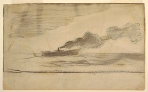 Piirustus, kalastustroolari, n. 1881. tekijältä Winslow Homer