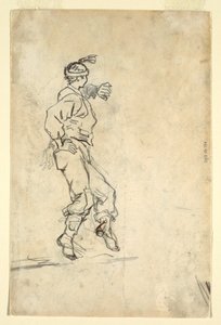 Piirros, tykkimiehistö lataa tykkiä, luultavasti 1861 tekijältä Winslow Homer