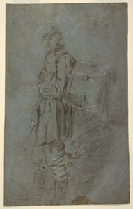 Piirros, sivukuva rumpalista, n. 1864. tekijältä Winslow Homer