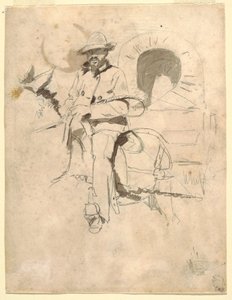 Piirros, afroamerikkalaisen tiimityöntekijän tutkimus, n. 1864. tekijältä Winslow Homer