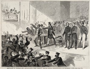 Mustien ja abolitionistien karkottaminen Tremont Templesta, Bostonista, Massachusettsista..., 1860. tekijältä Winslow Homer