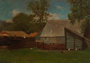 Maatila, jossa on ankkoja ja kanoja tekijältä Winslow Homer