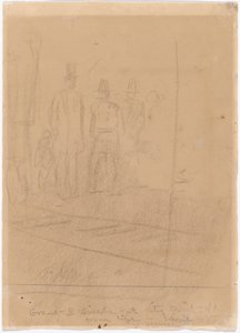 Grant ja Lincoln City Pointissa, Virginiassa [recto], 1865. tekijältä Winslow Homer