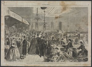 Suuret messut City Assembly Roomsissa, New Yorkissa, joulukuussa 1861..., 1861. tekijältä Winslow Homer
