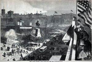 Suuri Sumterin kokous Union Squarella, New Yorkissa, 11. huhtikuuta, Harper