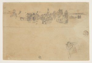 Naisten ryhmät Beachissä, Cullercoatsissa, Englannissa tekijältä Winslow Homer