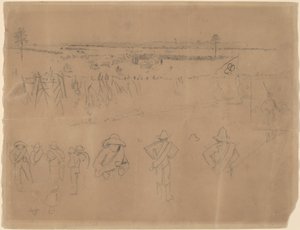 Kokoonpanot ja haudat [recto], 1864. tekijältä Winslow Homer