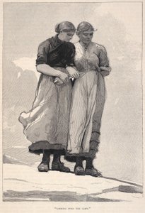 Looking Over The Cliff, The Century Magazine, marraskuu 1883. tekijältä Winslow Homer