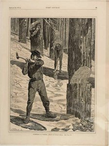 Puunkorjuu talvella tekijältä Winslow Homer