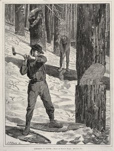 Puunkorjuu talvella, 1871. tekijältä Winslow Homer