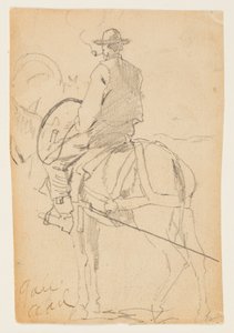 Mies ratsastaa hevosella tekijältä Winslow Homer