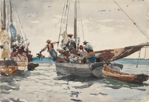 Market Scene, Nassau tekijältä Winslow Homer