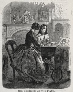 Rouva Otcheson pianon ääressä, 1860. tekijältä Winslow Homer