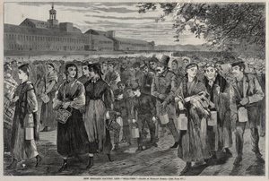 New England Factory Life - Bell-Time, 1868. tekijältä Winslow Homer