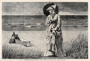 Rannalla – Kaksi yhtiötä, kolme ei yhtään, 1872. tekijältä Winslow Homer