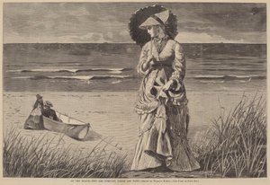 On the Beach - Two are Company, Three are None, julkaistu 1872. tekijältä Winslow Homer