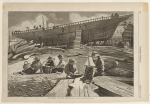 Laivanrakennusta Gloucesterin satamassa tekijältä Winslow Homer