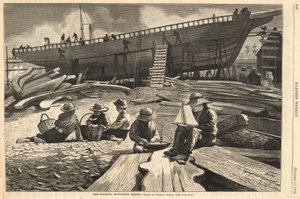 Laivanrakennus, Gloucesterin satama, Harperilta tekijältä Winslow Homer