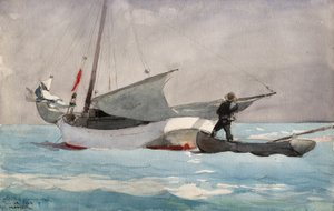 Purjeen pakkaaminen tekijältä Winslow Homer