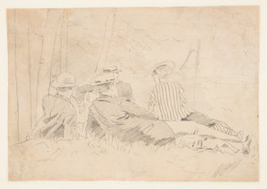 Tutkimus "Kalastusjuhlille" tekijältä Winslow Homer