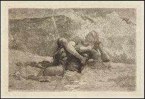 Study for Undertow, n. 1886 tekijältä Winslow Homer