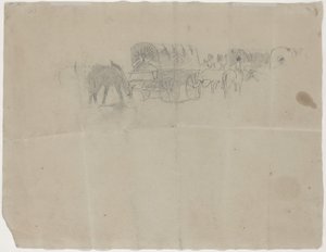 Supply Train and Mules [verso], 1864. tekijältä Winslow Homer