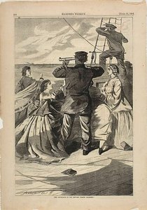 Brittiläisen merirosvoalus "Alabaman" lähestyminen tekijältä Winslow Homer