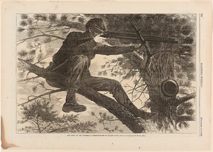 Potomacin armeija - tarkka-ampuja vartiovuorossa tekijältä Winslow Homer