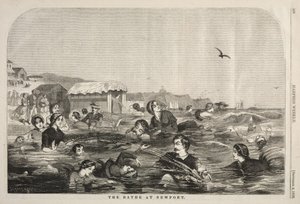 The Baths at Newport, 1858. tekijältä Winslow Homer