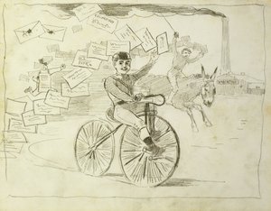 Polkupyörän sanansaattaja, tekijältä Winslow Homer