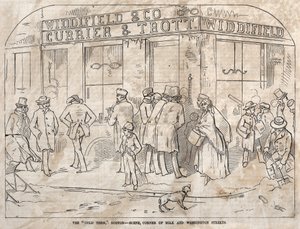 "Kylmä termi", Boston - kohtaus, Milk Streetin ja Washington Streetin kulma. tekijältä Winslow Homer