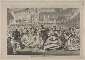 Suuri venäläinen tanssiaiset Musiikkiakatemiassa, 5. marraskuuta 1863 tekijältä Winslow Homer