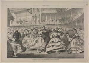 Suuri venäläinen juhla Musiikkiakatemiassa, 5.11.1863,1863. tekijältä Winslow Homer