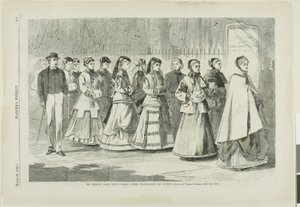 Aamukävely-nuorten naisten koulu kävelyllä Avenuella tekijältä Winslow Homer